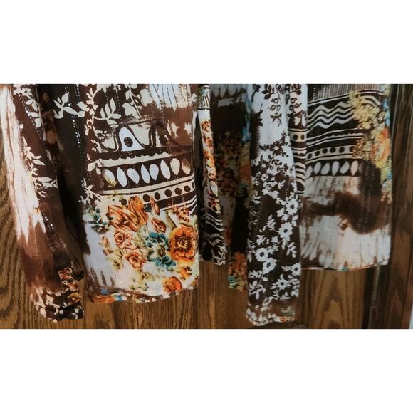 Anu By Natural Size XL Multi-Colored Fall Bohemian Styled Vest Cotton - Picture 4 of 9